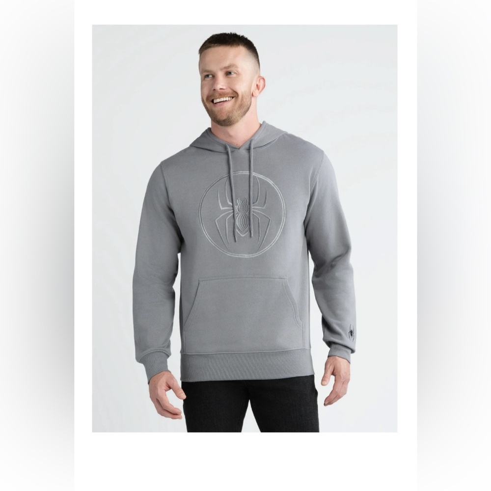 Men’s Marvel Gray Spider Emble Hoodie